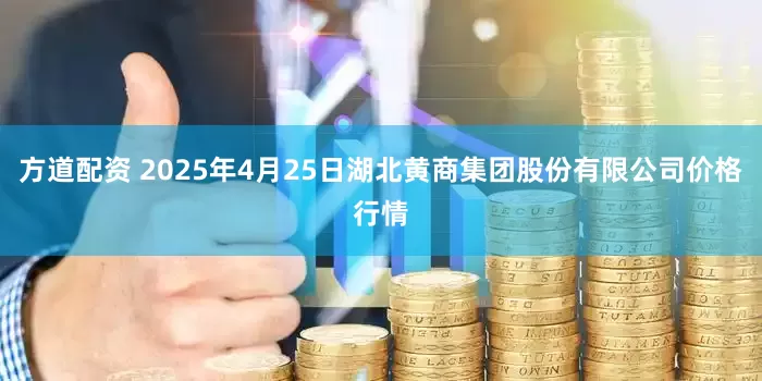 方道配资 2025年4月25日湖北黄商集团股份有限公司价格行情