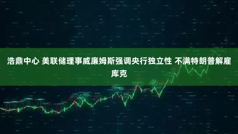 浩鼎中心 美联储理事威廉姆斯强调央行独立性 不满特朗普解雇库克